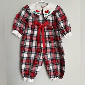 Vintage Plaid Romper